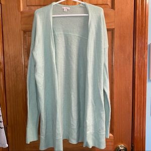 Mint Green Long Cardigan Sweater